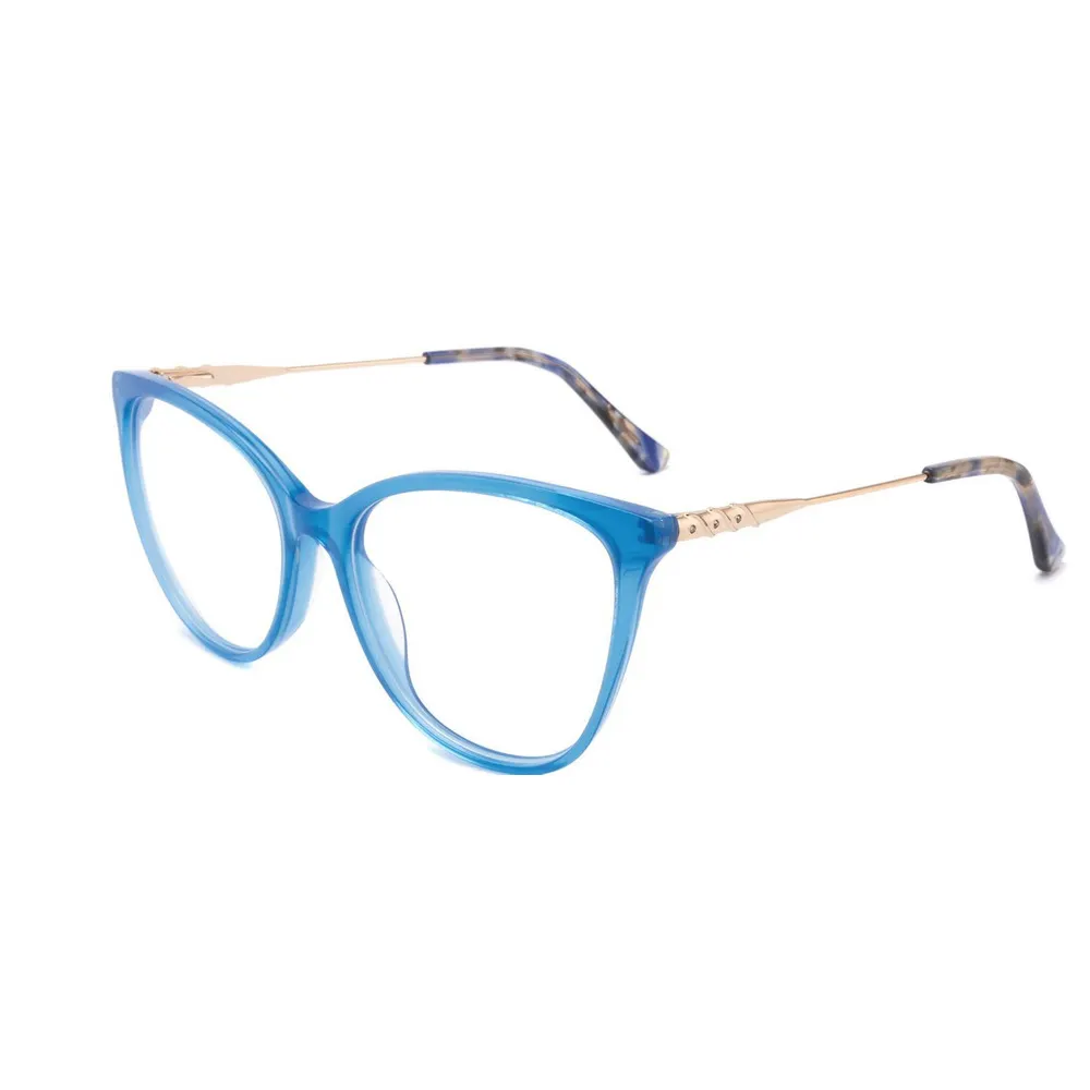 Trend New Fashion Design occhiali da vista ottici montatura in acetato colore misto arcobaleno donna