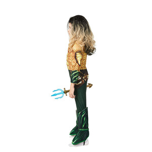 Kinder-Muskel-Superheld Aquaman Film-Cosplay Halloween-Kostüme Aquaman Muskel-Verkleidung Cosplay-Kostüm für Kinder Jungen - Product Image 3