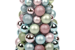 Palla di Natale in Plastica Glitterata Colorata da 40 cm Economica, Ornamento da Tavolo per <span class=keywords><strong>Albero</strong></span> di Natale, Feste, Hotel, Giardino, Centri Commerciali, Decorazioni Interne - Product Image 5