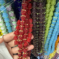 Cuentas de Vidrio de Murano Multicolores, Coloridas y Elegantes, con Forma de Frambuesa, para Hacer Pulseras, Collares y Joyería