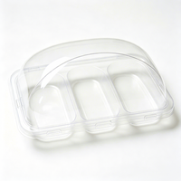 Boîte d'emballage en blister transparente de qualité alimentaire, production de moules personnalisés, multi-compartiments pour plateau de fruits confits et de snacks