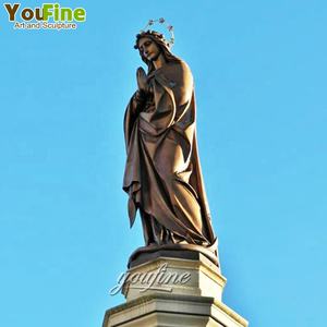 Statue <span class=keywords><strong>de</strong></span> <span class=keywords><strong>la</strong></span> Sainte Vierge Marie en bronze grandeur nature à vendre - Product Image 4