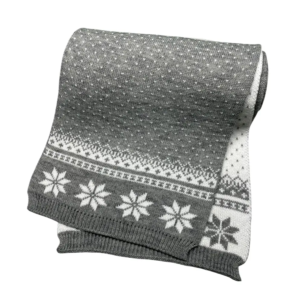 따뜻한 편안한 패션 자카드 패턴 숙녀 겨울 니트 스카프