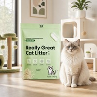 Fabricant OEM, vente en gros de litière pour chat en tofu de fibres de soja naturelles, 1,5 mm, jetable aux toilettes, à agglomération rapide, sable de tofu