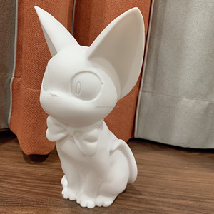 Jolies figurines en résine à peindre soi-même, faites à la main, motif <span class=keywords><strong>Gigi</strong></span> Cat, tirelire Saint-Valentin pour filles, création libre - Product Image 2