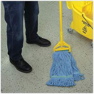 Tête de balai serpillère en coton/synthétique Super Loop bleu moyen pour Boardwalk BWK502BLNB - Product Image 1