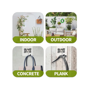 ตะขอแขวนผีเสื้อโลหะดีไซน์หรูสำหรับห้องน้ำหรือตู้เสื้อผ้า - อุปกรณ์จัดระเบียบแบบติดประตูอเนกประสงค์รักษ์โลกสำหรับตู้เสื้อผ้า - Product Image 4