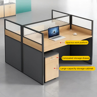 Ensemble Chaise de Bureau Moderne en Bois avec Rangement et Boîte à Câbles Mobile pour Poste de Travail Financier - Montage Facile, Durable et Écologique