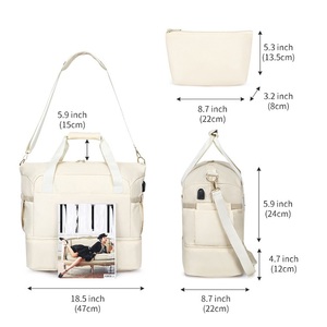 Set 2 pezzi borsa da viaggio bagaglio da viaggio Sac De Voyage espandibile borsa da viaggio impermeabile da viaggio USB - Product Image 2