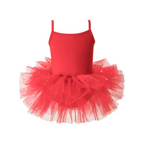 Nouveauté : Justaucorps de danse pour filles et enfants avec jupe, en maille brillante à étoiles, pour l'entraînement de ballet