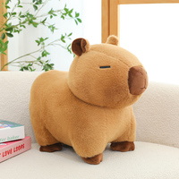 Jouet en peluche capybara debout mignon, poupée en peluche kawaii capibara avec peluche douce, cadeau d'oreiller animal marron