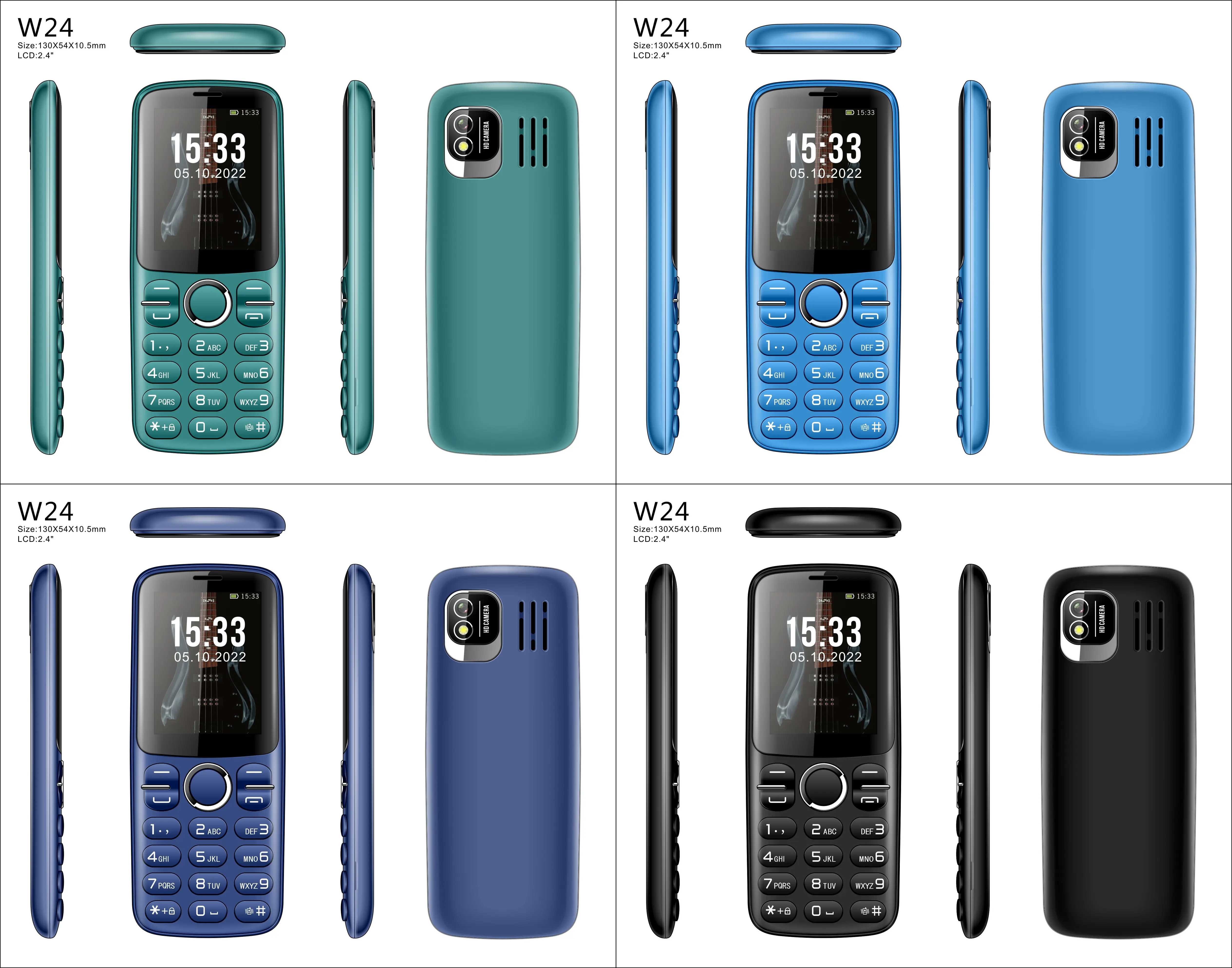 Ponsel Mini 2022 W24, Ponsel Mini 2 Kartu SIM 2 Siaga 2.4 Inci, Ponsel Layar Kecil BT Dial Panggilan Cepat, Ponsel Suara Ajaib