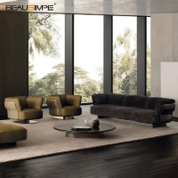 Canapé modulaire inclinable SAKI de style italien minimaliste et luxueux, avec rembourrage en éponge, pour salon ou villa