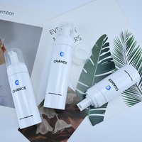 Bouteille en mousse PET vide de 50 ml et 100 ml, ronde, pour savon liquide et crème, avec pompe pulvérisatrice, emballage en plastique pour soins de la peau, bouteille cosmétique