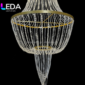 LEDA Wedding Prop Gold Silver Chandelier Wedding Ceiling Lamp Party Wedding <b>Hall</b> Decoration Pendent Lamp <b>Light</b> - Product Image 2