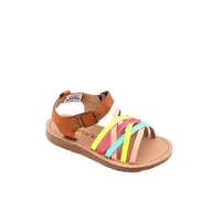 Sandalias multicolor para niñas, calzado con cinturón superior de PU, para verano, producto de China