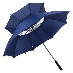 Parapluie publicitaire de 30 pouces, véritable double couche, avec logo imprimé golf, en fibre intégrale renforcée - Product Image 4
