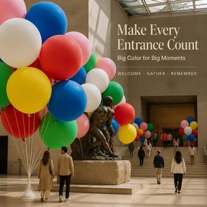 Ballons de Pâques multicolores de 10 pouces à gonfler à l'air, idéaux pour les fêtes – <span class=keywords><strong>D</strong></span>écoration suspendue très prisée pour événements festifs - Product Image 4
