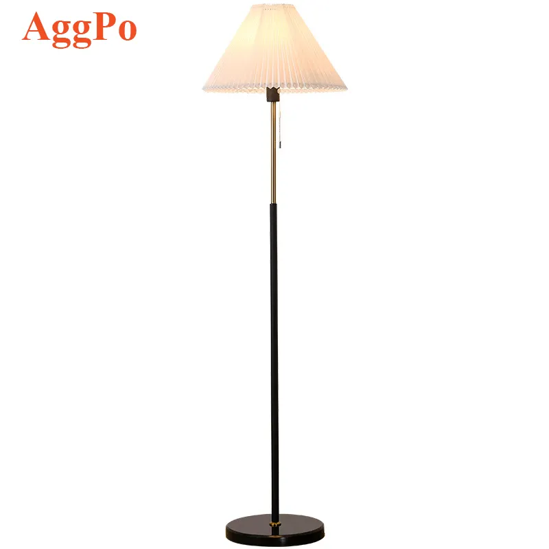 Lampadaire plissé salon américain chambre étude lampe de chevet nordique moderne minimaliste led lampadaire créatif