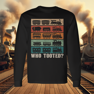 T-shirt à manches longues rétro pour collectionneur de locomotives et de trains, pour les passionnés de trains - Product Image 3