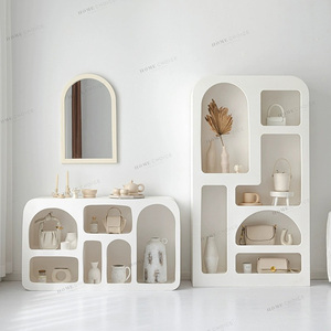 Casillero moderno para sala de estar, armario de diseño blanco francés, almacenamiento de madera <span class=keywords><strong>Vintage</strong></span>, aparador decorativo, vitrina, estantería - Product Image 5