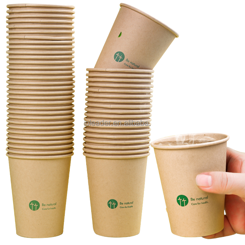 PTPACK Colorful Disposable Paper Cup Takeaway Coffee Cup Various Sizes Paper Cup for Drinks