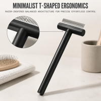 Brosse de toilettage autonettoyante en acier inoxydable et PP pour poils de chats et de chiens