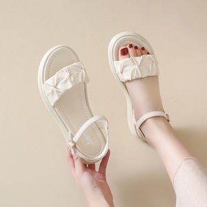 Sandalias de Plataforma con Suela Gruesa para Mujer, Verano 2025, Nuevas, con Suela Suave, Estilo Hada, Famosas en Internet, Suela de PVC, Forro de Microfibra, con Hebilla - Product Image 4