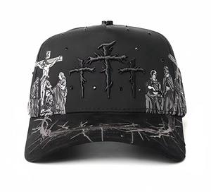 Cappellino da Baseball OEM/ODM G5 di Qualità, Progetto 001, con 5 Ricami, in Camoscio, con Scritta 'Wizard', Regolabile, Unisex per Adulti - Product Image 1