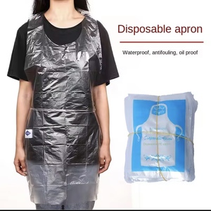 Delantal Desechable de Plástico PE Blanco Impermeable con Relieve, Bolsa Retráctil para Ropa de Cama, Pintura, Fiestas, Cocina, Tareas Domésticas, Picnics, etc. - Product Image 1
