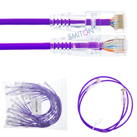 Kabel Patch Cat6 Slim 28AWG 30AWG Cat6a Ultra Tipis Kabel Patch Fleksibel Kabel Jaringan RJ45