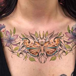 190x320mm étanche grands autocollants <span class=keywords><strong>de</strong></span> <span class=keywords><strong>tatouage</strong></span> temporaire <span class=keywords><strong>sur</strong></span> la poitrine coloré papillon fleur noeud papillon femmes collier <span class=keywords><strong>de</strong></span> diamants - Product Image 6