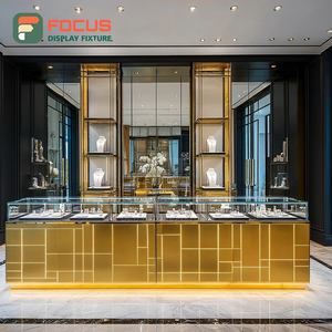 Custom Custom Jewelry Store Fixtures Manufacturer Tempered Glass Panel Mall Counter Showcase Cabinet - Product Image 1