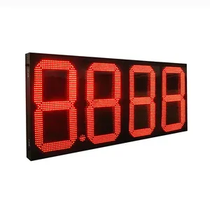 Format 8.888 8.889/10 Fuel Station Pylon Gas Station Signs Led 7 Segment Led Board Gas Price Light Display