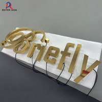 Letrero de Letras Personalizadas con Retroiluminación LED de Acero Inoxidable 3D para Publicidad, Negocios, Oficinas, Tiendas, Letrero Exterior Frontal