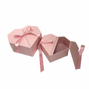 Kalp şeklinde çift kapı çerçevesi, iki çiçek kutusu, ebedi sabun çiçek kutusu, hediye kutusu - Product Image 4