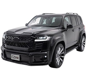Bộ bodykit trước sau 2021 LC300 cho <span class=keywords><strong>Land</strong></span> <span class=keywords><strong>Cruiser</strong></span> 300, chất liệu nhựa ABS, nâng cấp cản, có lỗ gắn móc kéo, kèm kẹp, trang trí kiểu WALD - Product Image 2