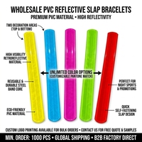 Bracelet claquant personnalisé en PVC Linxu avec impression UV, bracelet réfléchissant pour cadeaux promotionnels et fêtes