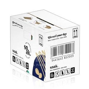 Caja de exhibición de cartón reciclable auto-erectable impresa personalizada para patatas fritas comida de bebé nueces y aperitivos con relieve - Product Image 3