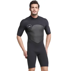 Оптовые продажи неопреновый костюм 2 мм для мужчин-Мужской гидрокостюм 2 мм неопрен серфинг Подводное плавание с коротким рукавом купальный костюм