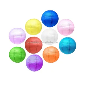 Paper Lanterns Birthday Christmas Hanging Decoration Party Ornaments Round Chinese with Multi Colors for Option for Wedding 20cm