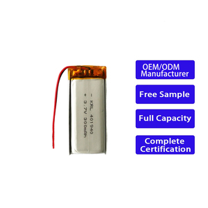 Bateria de Íon de Lítio Vestível 401940 300mAh para Robô Aspirador, Célula de Polímero, Fabricante OEM/ODM - Product Image 1