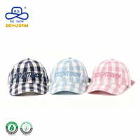 Gorra de Béisbol a Cuadros Suave para Mujer, Deportiva y de Moda, con Logotipo Bordado Personalizado y Correa Ajustable con Lazo para la Calle