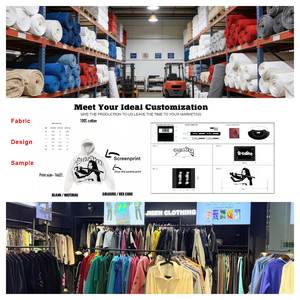 هودي رجالي قطن ثقيل بجودة عالية للبيع بالجملة بطباعة نافرة مقاس كبير حسب الطلب، بلوفر فاخر من القطن بتصميم مخصص - Product Image 2