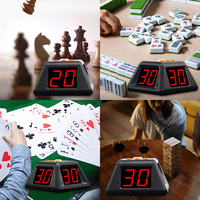 Chronomètre portable GANXIN GP88 Pro en ABS pour échecs et mahjong avec compte à rebours de 15/20/30/60 secondes et affichage 4 faces