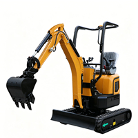 Mini-excavatrice hydraulique de 1 à 8 tonnes, excavatrice sur chenilles, petite pelle compacte, micro-excavatrice, chenilles en caoutchouc et en acier en option