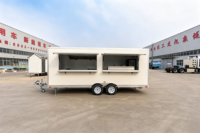 Remolque de Comida Móvil con Ventanas Dobles y Estación de Asado para Ramen y Hamburguesas en el Mercado Nocturno de Melbourne
