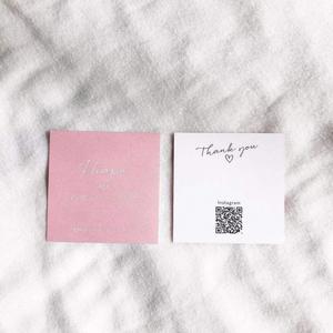 Etiqueta de Ropa Plegable de un Solo Lado, Ecológica, Reciclada, de 300 g/m², Etiqueta Comercial Personalizada, Tarjeta de Agradecimiento, Impresión con su Propio Diseño - Product Image 3