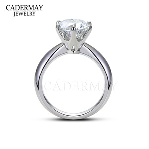 Moissanite Ring Six Prong Design D Color S925 Sterling Silver 0.5 3 Carat Engagement Band Women's Jewelry - Product Image 5