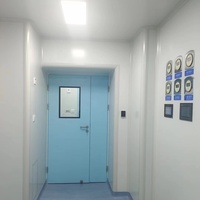 Portes battantes électriques en acier à simple battant, modernes et finies, de haute qualité, fabriquées en usine, pour usage en salles d'hôpital